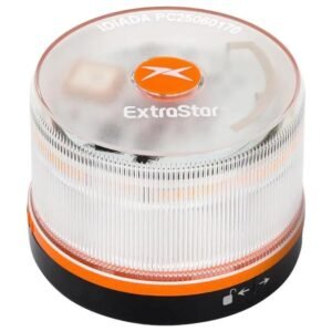 Baliza V16 con geolocalización 3.0 aprobada por la DGT, plan de datos incluido hasta 2038, base magnética IP54 resistente al agua, visible 360º, cumple normativa 2026, luz LED coche obligatoria para señalizar averías